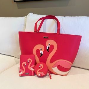 Kate Spade Flamingo Bag Set